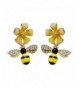 CHUYUN Crystal Bumblebee HoneyBee Earrings