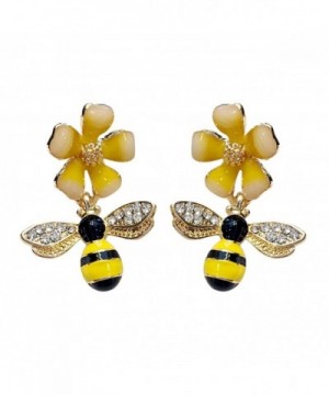 CHUYUN Crystal Bumblebee HoneyBee Earrings