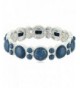 Napier Silver Tone Blue Stretch Bracelet