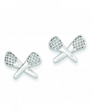 Shop4Silver QE4935 Sterling Lacrosse Earrings