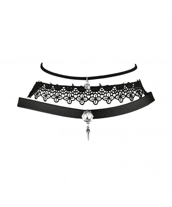 Lux Accessories Trendy Leather Choker