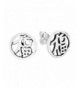 Chinese Symbol Sterling Silver Earrings