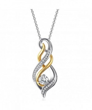 Caperci Two Tone Sterling Diamond Necklace