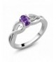 Sterling Silver Amethyst Gemstone Birthstone