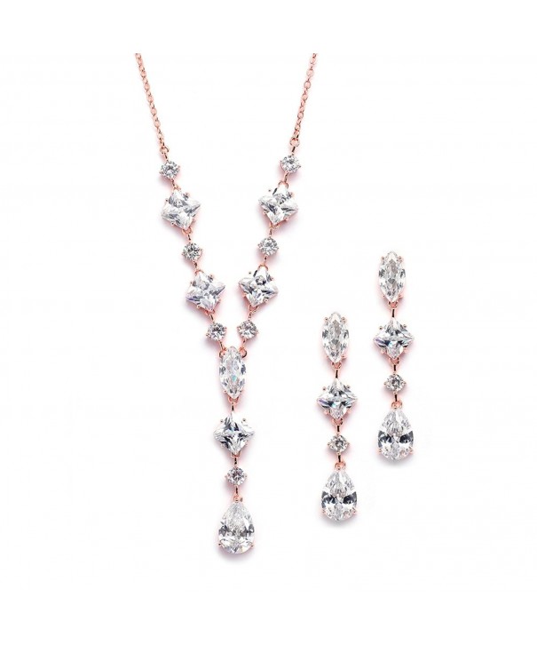 Mariell Zirconia Wedding Necklace Earrings