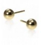 Gold Round Yellow Ball Earrings