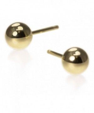 Gold Round Yellow Ball Earrings