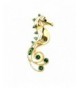 Faship Gorgeous Crystal Seahorse Brooch