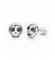 Kiss Skull Sterling Silver Earrings