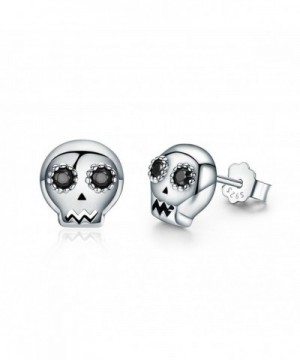 Kiss Skull Sterling Silver Earrings