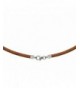 Natural Leather Necklace Choker Sterling
