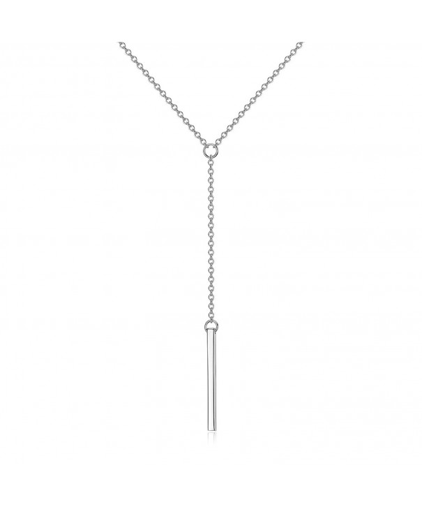 Chain Bar Necklace Sterling Silver