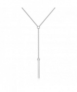 Chain Bar Necklace Sterling Silver