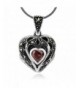 Sterling Natural Marcasite Pendant Necklace