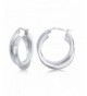 Sterling Silver Square Tube Twisted Earrings