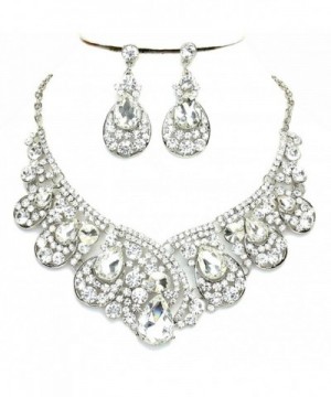 Affordable Crystal Statement Necklace Earrings