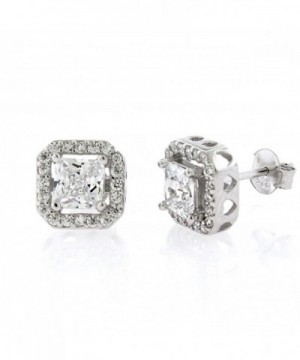 Sterling Floating Princess Zirconia Earrings