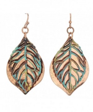 Rain Copper Layered Teardrop Earrings