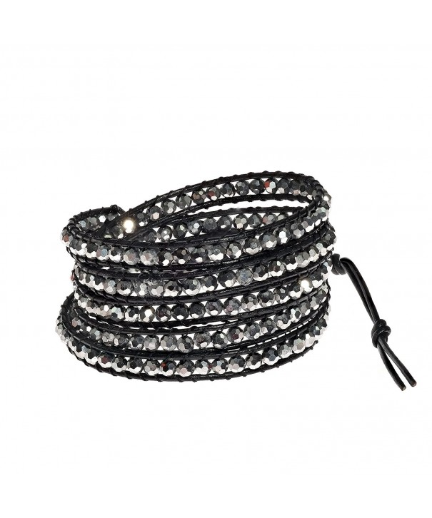 Mystique Fashion Crystal Leather Bracelet