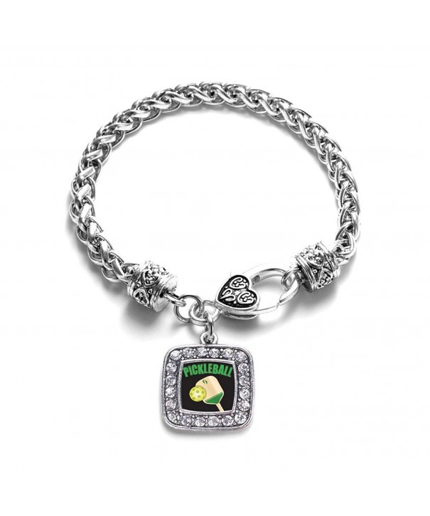 Pickleball Classic Braided Silver Bracelet