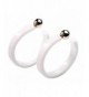 AIEDE Earrings Acrylic Marbled Earrings White