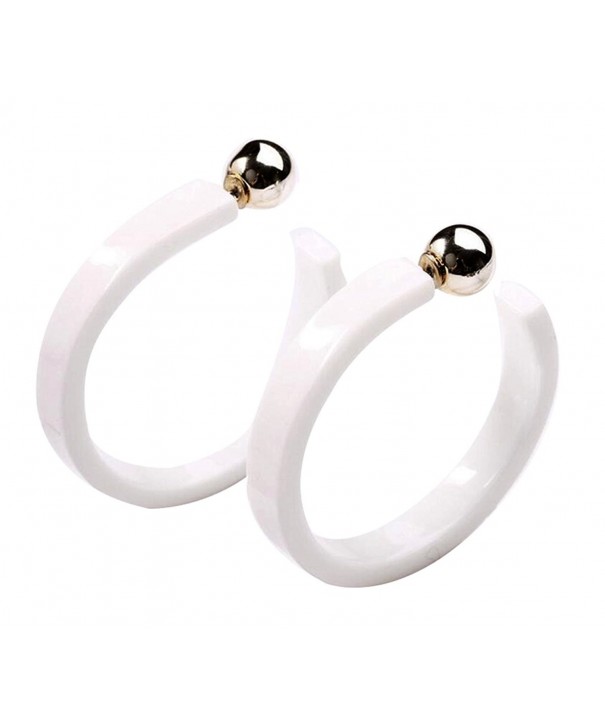 AIEDE Earrings Acrylic Marbled Earrings White