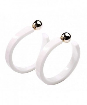 AIEDE Earrings Acrylic Marbled Earrings White