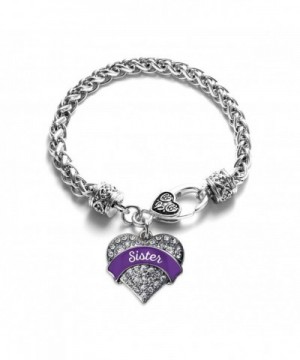 Purple Bracelet Silver Lobster Crystal