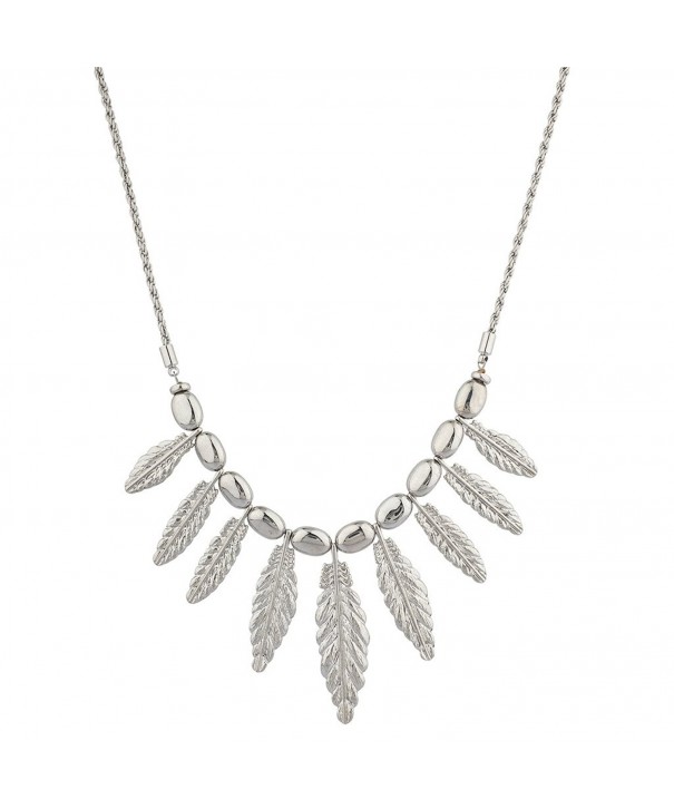 Lux Accessories Silvertone Statement Necklace