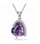 Purple Heart Necklace Gifts Girlfriend