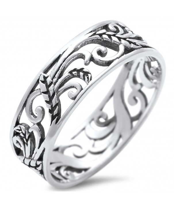 Leaves Celtic Design Fashion Sterling