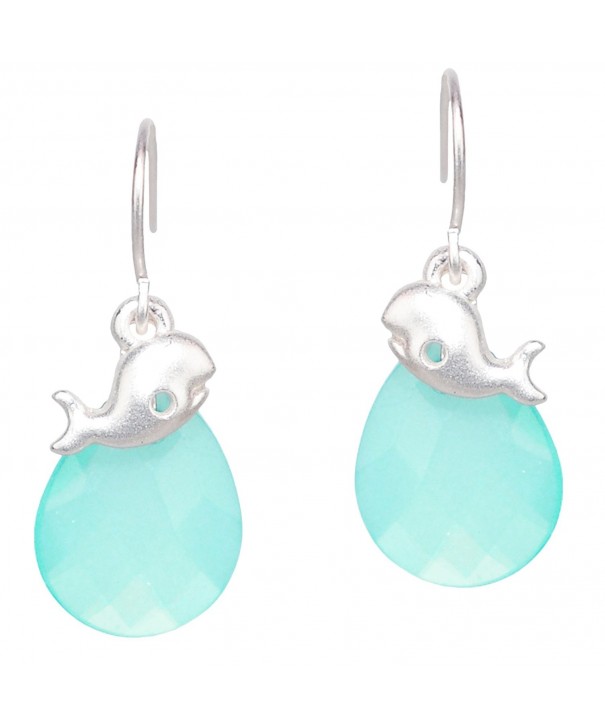 Trendy Jewels Turquoise Teardrop Silver Tone