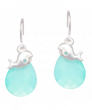 Trendy Jewels Turquoise Teardrop Silver Tone