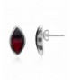 Cherry Sterling Silver Marquise Earrings