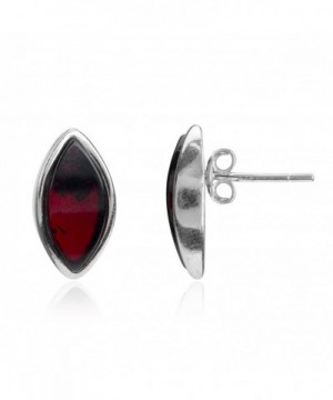 Cherry Sterling Silver Marquise Earrings