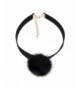 Spinningdaisy Black Mink Velvet Choker