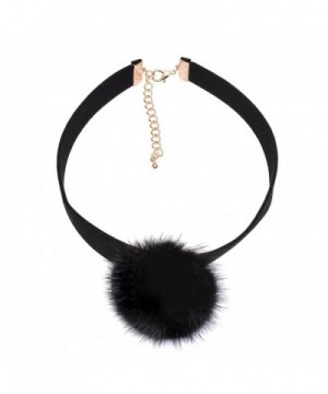 Spinningdaisy Black Mink Velvet Choker