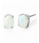 Sterling Earrings Birthstone Created Gemstone