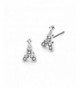 Silver Bejeweled Eiffel Tower Earrings