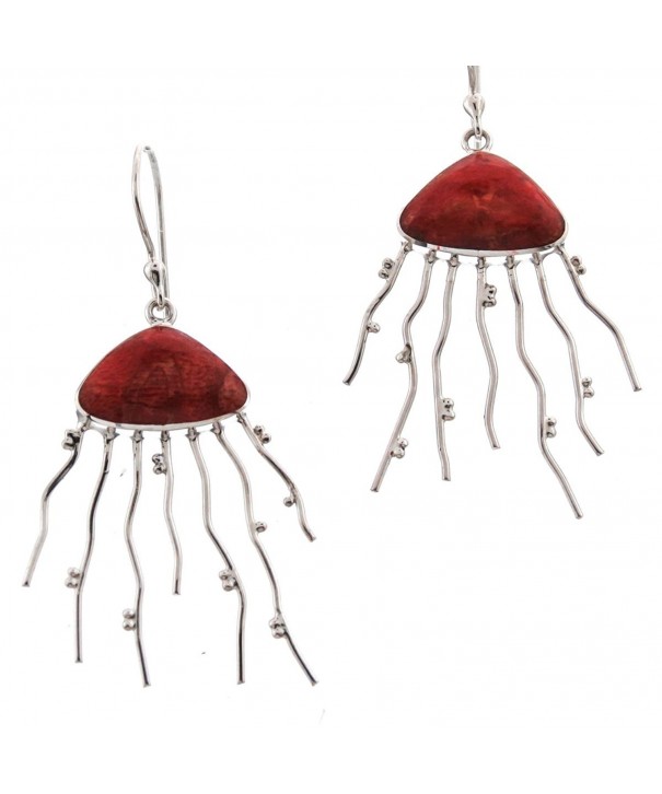 Jellyfish Sponge Sterling Silver Earrings