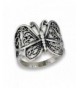 Butterfly Heart Filigree Stainless Animal