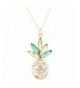 Lux Accessories Rhinestone PIneapple Necklace