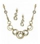 Antique Interlocking Choker Necklace Earrings