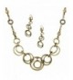 Antique Interlocking Choker Necklace Earrings