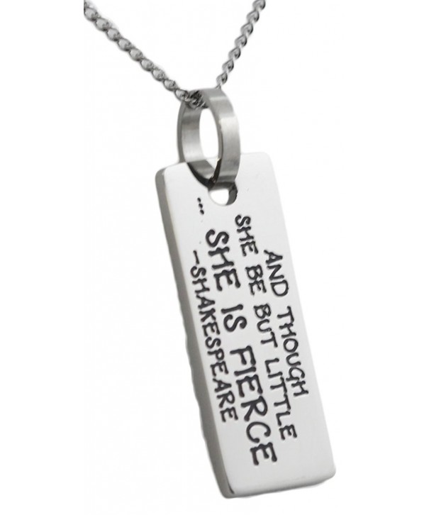 Shakespeare Pendant Stainless Necklace Inspirational