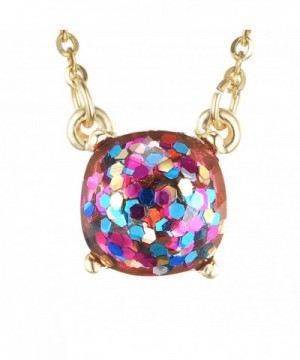 Multicolor Rainbow Glitter Necklace Fashion