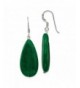 Sterling Silver Green Gemstone Earrings