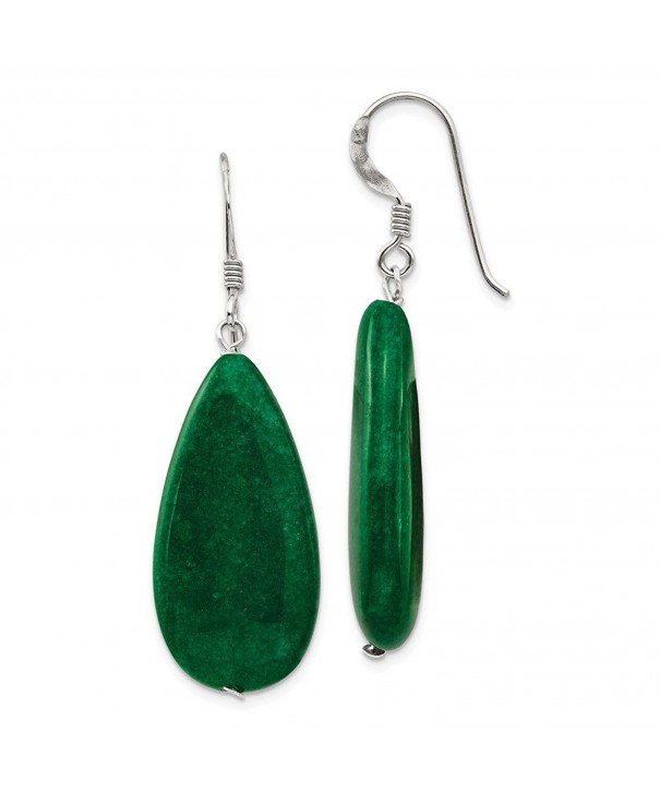 Sterling Silver Green Gemstone Earrings