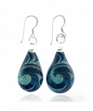 Sterling Silver Murano Glitter Earrings