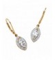 Marquise Cut White Zirconia Silver Earrings